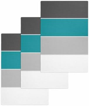Falaniique Turquoise Black Waffle Hand Towels