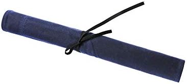 Denifiter Heavy Duty Knife Bag 16oz Waxed Canvas 7-Slot Blue