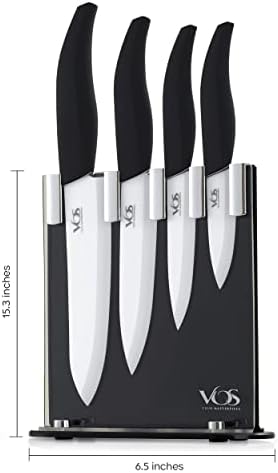 Vos Ceramic 4-Piece Knife Set - Premium Sharp Durable Elegant