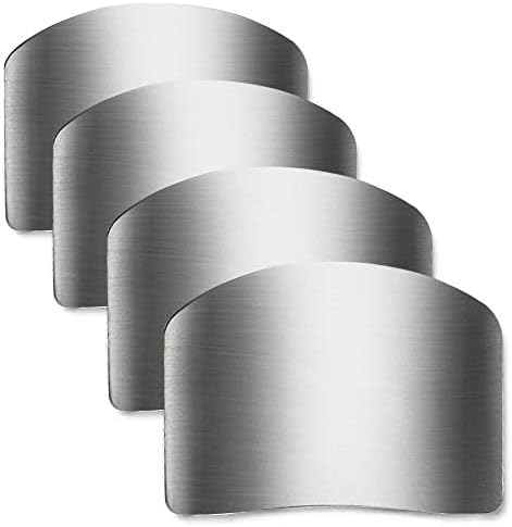 Stainless Steel Finger Guards - 4-Piece Set for Kitchen Use
