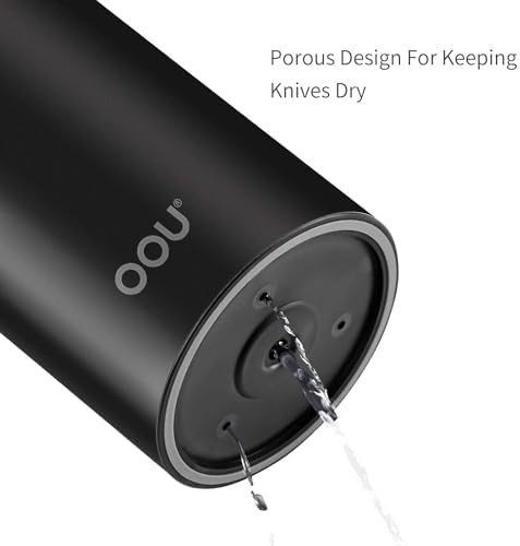 OOU Universal Knife Block for Detachable Storage - Detachable Sharpener Vase Black