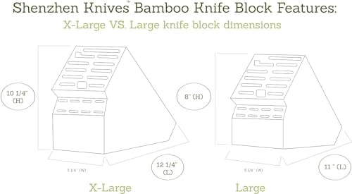 20 Slot Universal Kitchen Knife Block with Bamboo Finish