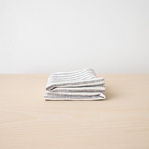 Set of 2 Graphite Linen Tea Towels 18 x 26