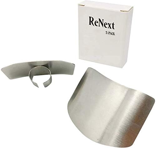 ReNext 2-PACK stainless steel finger guards for cutting slicing and protecting