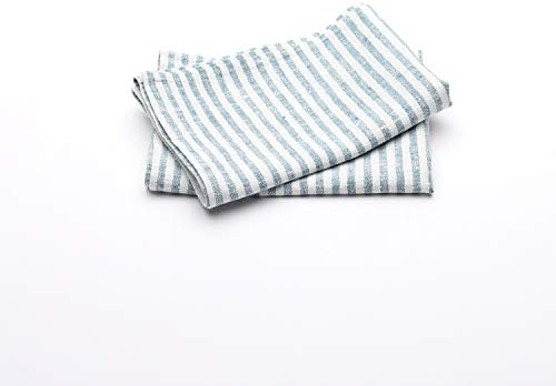 Marine Blue Linen Towels Brittany 18x26 Set