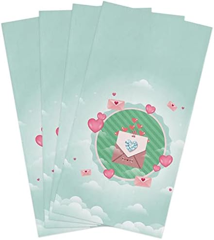 ZOE GARDEN Valentines Absorbent Microfiber Kitchen Towels