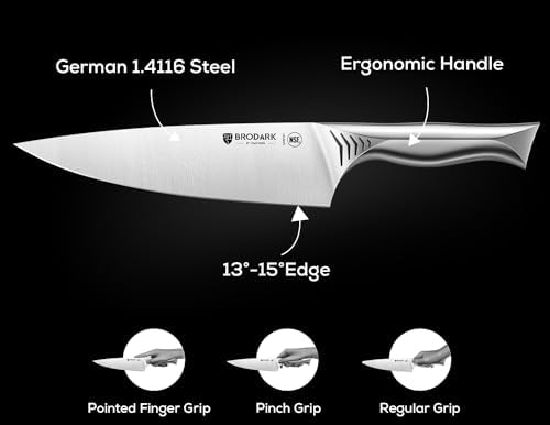 BRODARK Shark Series 15-Piece Kitchen Knife Block Set