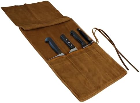 ELIZO Handcrafted Leather Knife Roll Bag