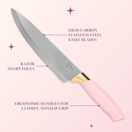 Paris Hilton 12-Piece Knife Set Precision Sharpness and Style