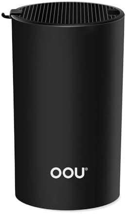 OOU Universal Knife Block for Detachable Storage - Detachable Sharpener Vase Black