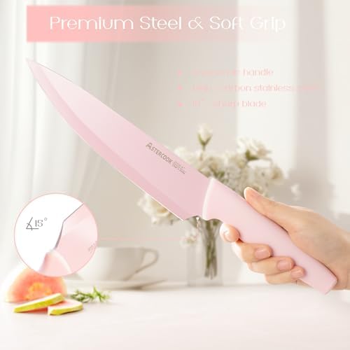Astercook Crystal Pink 22-Piece Knife Block Set