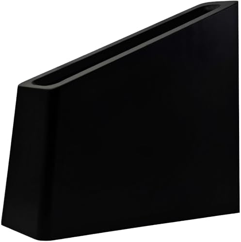 Resafy Magnetic Knife Holder - Black Wooden Block with Strong Magnets