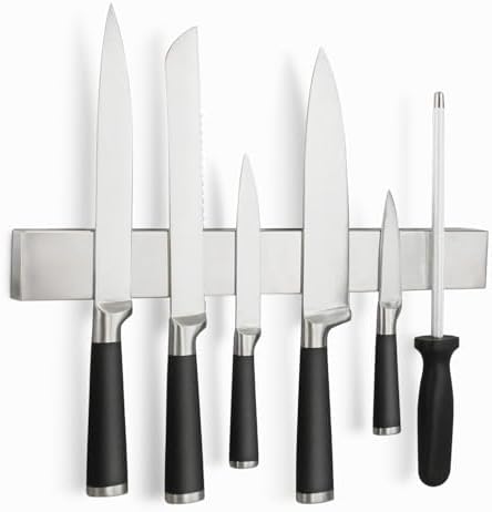 Professional 16 Magnetic Knife Strip Stainless Steel Durable Kitchen Organizer