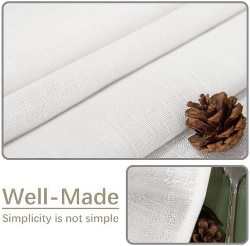 Linen Textured Rectangle Tablecloth 60x120 Inch