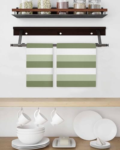 Sage Green Waffle Kitchen Hand Towels Set of 3