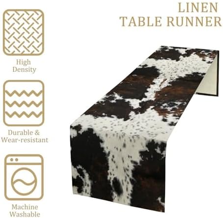 Cotton Cow Print Table Runner