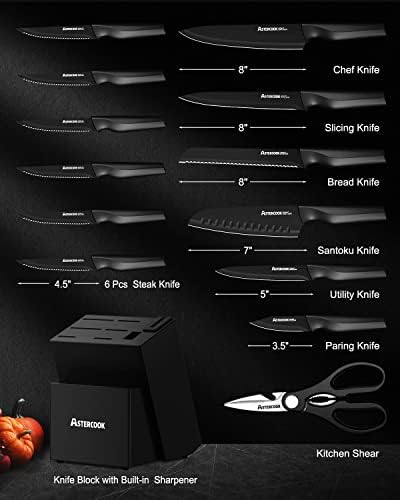 Astercook 15-Piece Knives Set