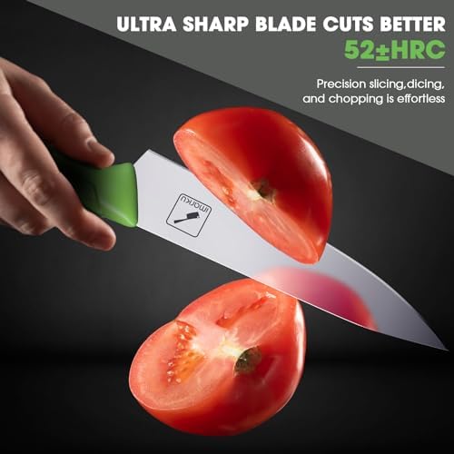 Premium Japanese Stainless Steel Knife Set with Built-in Sharpener
