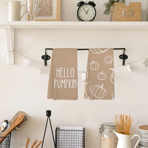 Oval Pumpkin Kitchen Towels for Home Decor and Gifts