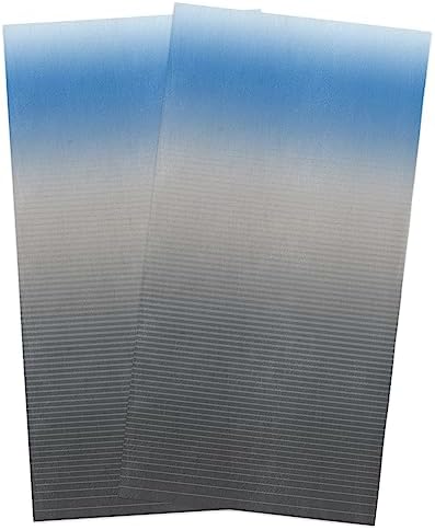 ZOE GARDEN Blue Grey Geometric Kitchen Towels 2-Piece Set