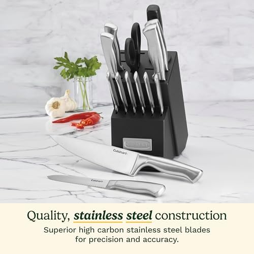 Premium Block Knife Set 15-Piece with Extra-Sharp Blades