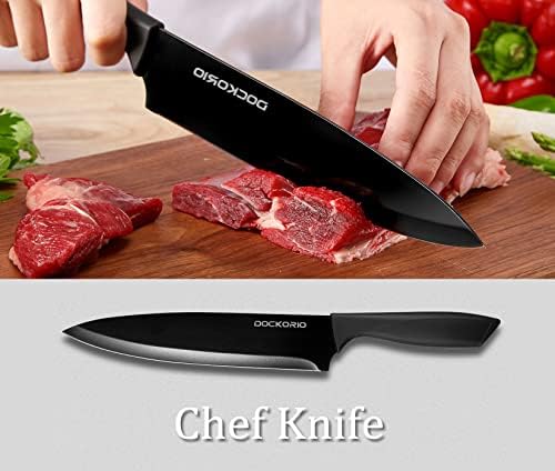 19-Piece Kitchen Knife Set with BlockCompact Durable Design