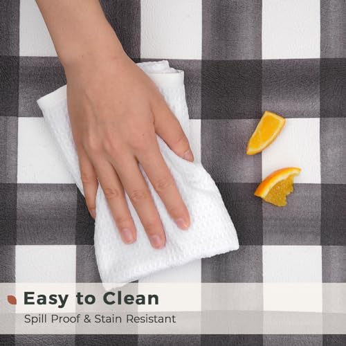 FRESHMINT Modern Farmhouse Plaid Kitchen Mats Set