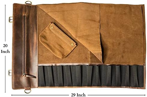 Rustic Town Chef Knives Roll All Purpose Full Grain Leather