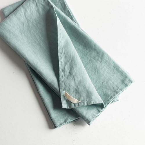 Stonewashed Flax Linen Towels 20x27 inches Eco-Soft kitchen tea towels