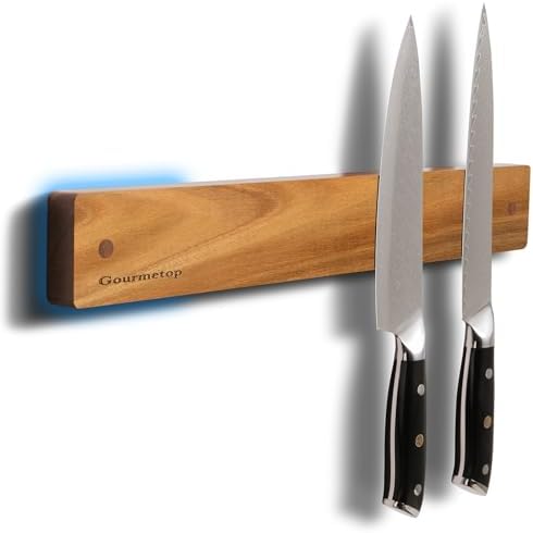 Strong Magnetic Knife Holder for Walls Gourmetop - Durable Easy to Install