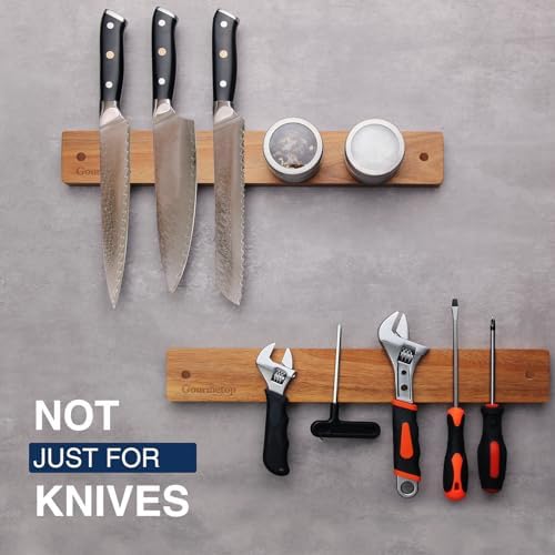 Strong Magnetic Knife Holder for Walls Gourmetop - Durable Easy to Install