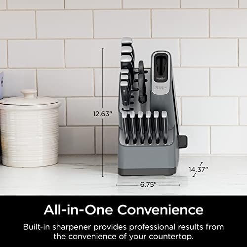 Ninja 14-Piece Knife Set with Black Block and NeverDull Sharpener