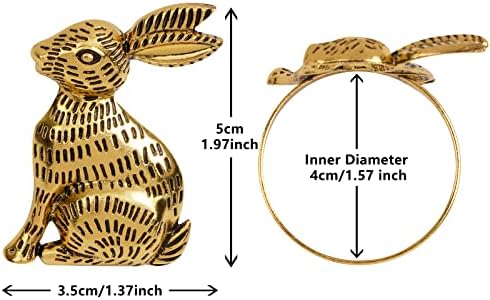 Easter Bunny Napkin Rings 6-Piece Set