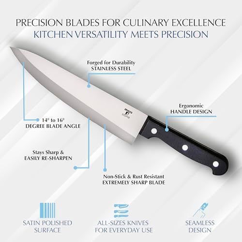 Sturdy 14-Piece knives set with premium stainless steel blades