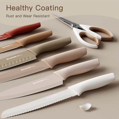 Astercook 13-Piece Knife Set with Anti-Rust Coating