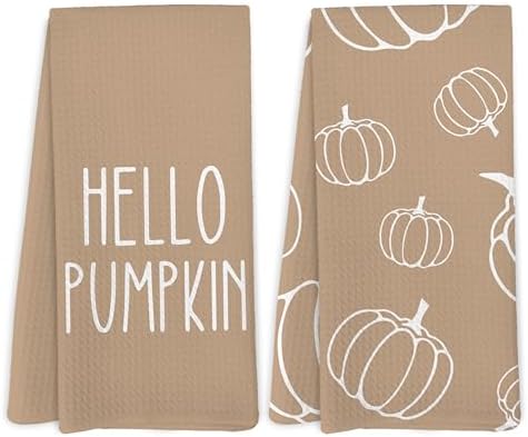 Oval Pumpkin Kitchen Towels for Home Decor and Gifts