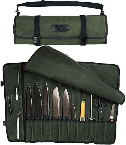 Asaya Canvas Chef Knife Roll Bag