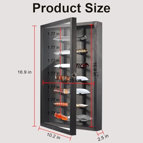 Triceratops Knife Display Case with Lockable Door 1
