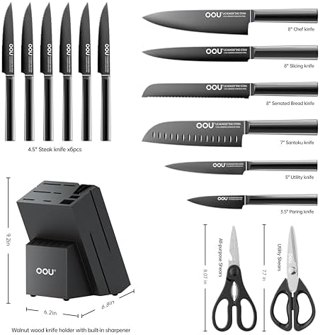 15-Piece Kitchen Knife Block Set
