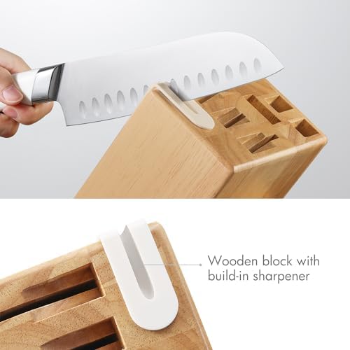 High-Quality Stainless Steel Kitchen Knife Set with Built-in Sharpener