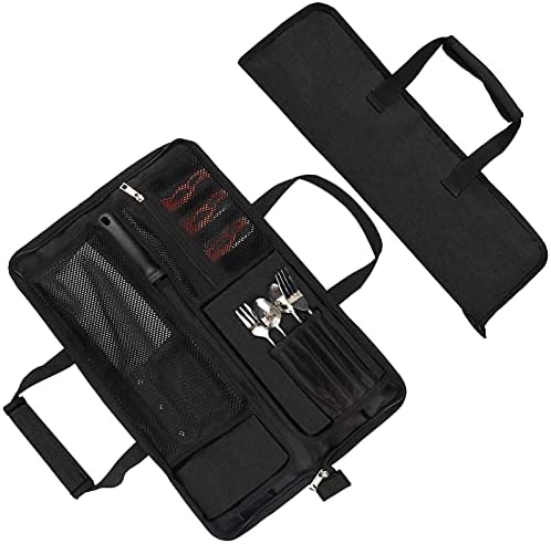 Premium Chefs Knife Roll Bag 13 Slots Zippered Closure
