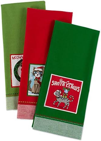 Cozy Holiday Kitchen Towels for Dog and Cat Lovers