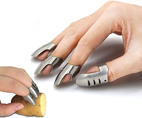 4-Piece Stainless Steel Finger Guards Safe Practical Protection for Your Kitchen