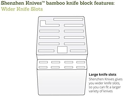 20 Slot Universal Kitchen Knife Block with Bamboo Finish