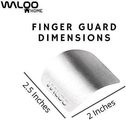 WALOO Stainless Steel Finger Guard 2 Pack Silver 1
