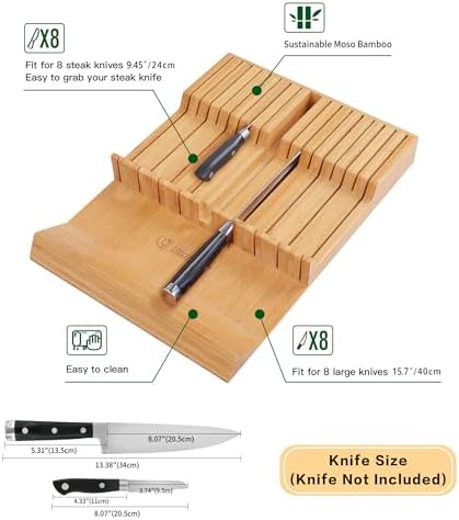 Utoplike Bamboo Knife Block