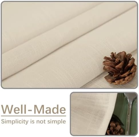 Karseteli Natural Linen Tablecloth 60x120 Inch Khaki 1