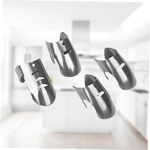 Alipis 4-Piece Stainless Steel Finger Protectors for Safe Kitchen Use
