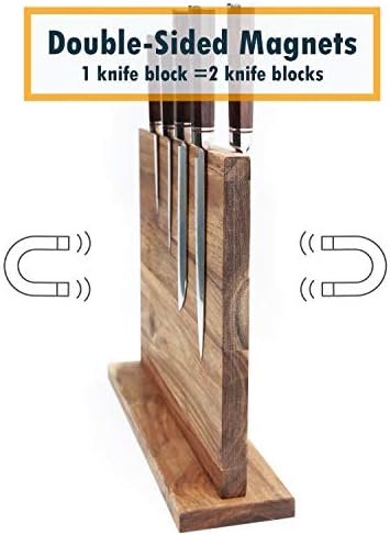 Resafy Magnetic Knife Block Acacia Wood