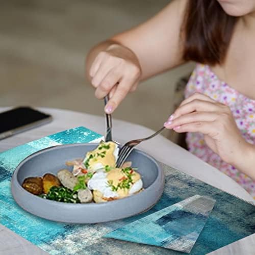 Turquoise MCALK 8-Piece Placemats Set for Kitchen